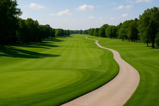 curved golf path