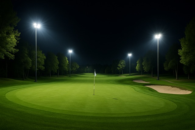 night-golf-green